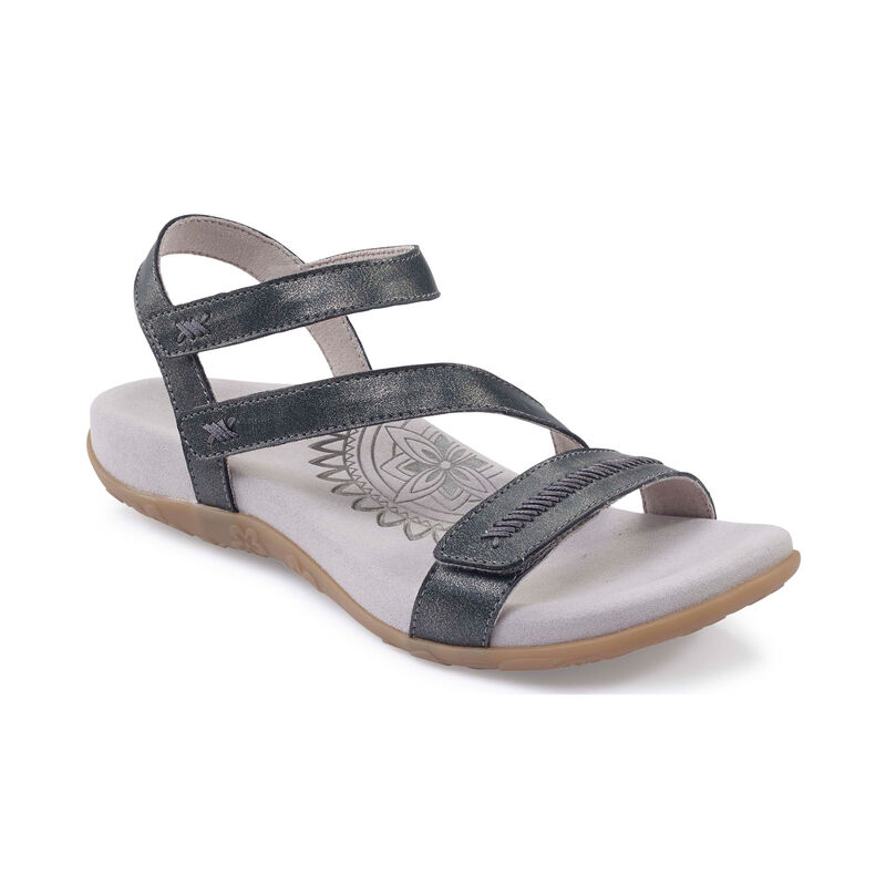 Aetrex Women's Gabby Adjustable Sandal - Pewter SE266W